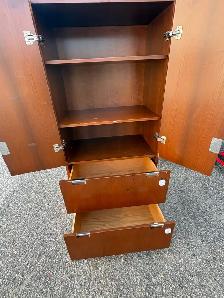 Free delivery used Wooden Cabinet with Shelves and Drawers - Photo 2