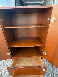 Free delivery used Wooden Cabinet with Shelves and Drawers - Photo 3
