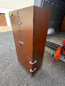 Free delivery used Wooden Cabinet with Shelves and Drawers - Photo 4