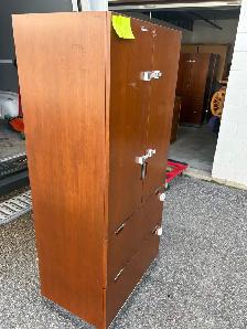 Free delivery used Wooden Cabinet with Shelves and Drawers - Photo 7