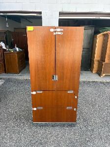 Free delivery used Wooden Cabinet with Shelves and Drawers