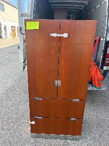 Free delivery used Wooden Cabinet with Shelves and Drawers