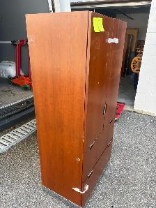 Free delivery used Wooden Cabinet with Shelves and Drawers - Photo 3