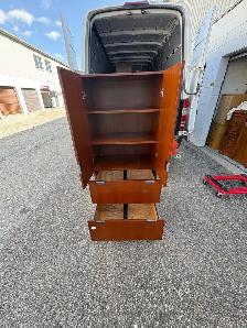Free delivery used Wooden Cabinet with Shelves and Drawers - Photo 5