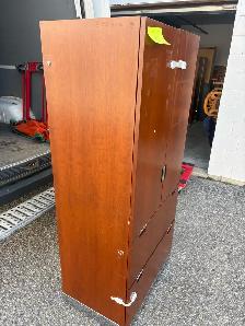 Free delivery used Wooden Cabinet with Shelves and Drawers - Photo 7