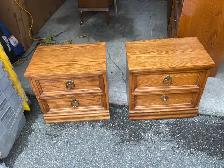 Free delivery used Pair of Oak Nightstands