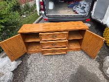 Free delivery used Solid Oak Dresser - Photo 5