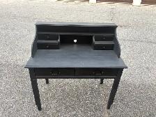 Free delivery used Black Writing Desk with Drawers