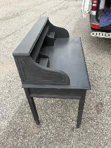 Free delivery used Black Writing Desk with Drawers - Photo 3