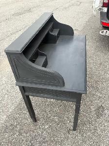 Free delivery used Black Writing Desk with Drawers - Photo 4