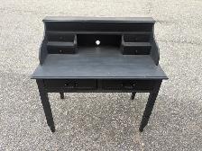 Free delivery used Black Writing Desk with Drawers - Photo 5