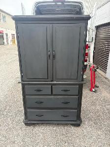 Free delivery used Dark Grey Armoire with Drawers