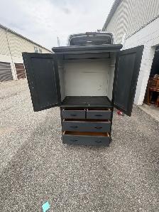 Free delivery used Dark Grey Armoire with Drawers - Photo 6