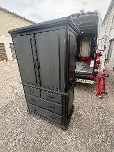 Free delivery used Dark Grey Armoire with Drawers - Photo 7
