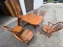 Free delivery used Wooden Dining Table with 6 Chairs - Photo 4