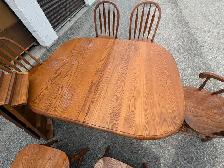 Free delivery used Wooden Dining Table with 6 Chairs - Photo 6