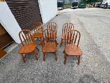 Free delivery used Wooden Dining Table with 6 Chairs - Photo 8