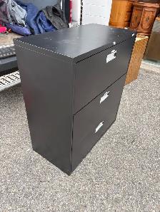 Free delivery used Black 3-Drawer Filing Cabinet - Photo 7