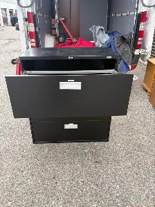Free delivery used Black 3-Drawer Filing Cabinet - Photo 8