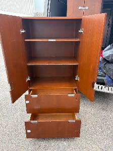 Free delivery used Wooden Cabinet with Shelves and Drawers - Photo 2