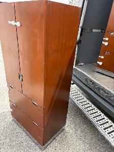 Free delivery used Wooden Cabinet with Shelves and Drawers - Photo 5