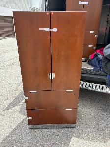 Free delivery used Wooden Cabinet with Shelves and Drawers - Photo 6