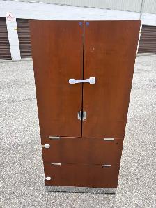 Free delivery used Wooden Cabinet with Shelves and Drawers