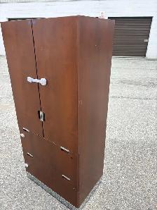 Free delivery used Wooden Cabinet with Shelves and Drawers - Photo 3