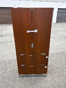 Free delivery used Wooden Cabinet with Shelves and Drawers