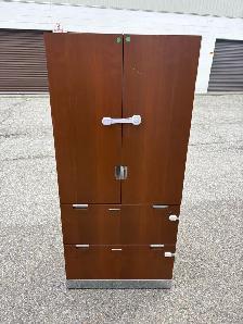 Free delivery used Wooden Cabinet with Shelves and Drawers - Photo 2