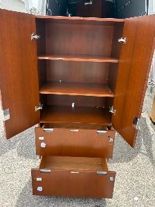 Free delivery used Wooden Cabinet with Shelves and Drawers - Photo 2