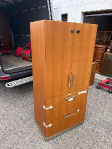 Free delivery used Wooden Cabinet with Shelves and Drawers - Photo 3