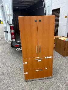 Free delivery used Wooden Cabinet with Shelves and Drawers - Photo 5