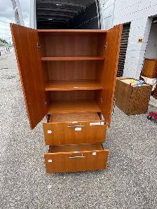 Free delivery used Wooden Cabinet with Shelves and Drawers - Photo 6