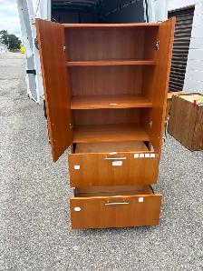 Free delivery used Wooden Cabinet with Shelves and Drawers - Photo 7