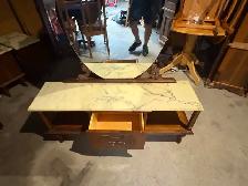 Free delivery used Antique Vanity Table with Mirror - Photo 2
