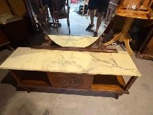 Free delivery used Antique Vanity Table with Mirror - Photo 5