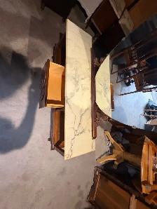 Free delivery used Antique Vanity Table with Mirror - Photo 8