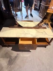 Free delivery used Antique Vanity Table with Mirror - Photo 9