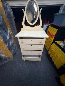 Free delivery antique Vintage Vanity Dresser with Oval Mirror - Photo 7