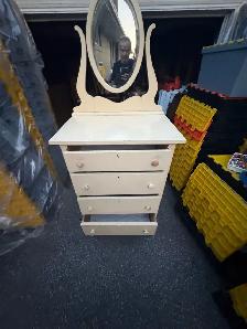 Free delivery antique Vintage Vanity Dresser with Oval Mirror - Photo 10