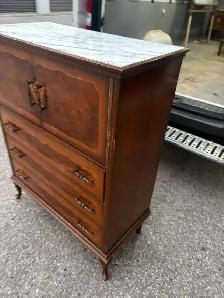Free delivery antique Vintage Dresser with Marble Top - Photo 7