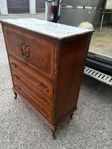 Free delivery antique Vintage Dresser with Marble Top - Photo 8