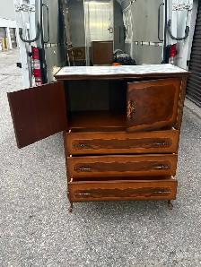 Free delivery antique Vintage Dresser with Marble Top - Photo 9