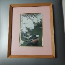 BEAU CADRE VITRÉ 9'x11'DE ROBERT BATEMANT PEINTRE CANADIEN$20.00