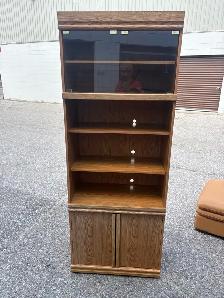 Free delivery used Wood Unit with Glass Doors - Photo 2
