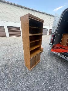 Free delivery used Wood Unit with Glass Doors - Photo 5
