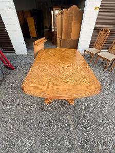 Free delivery used Wooden Dining Table with 6 Chairs - Photo 4