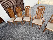 Free delivery used Wooden Dining Table with 6 Chairs - Photo 5