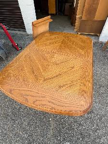 Free delivery used Wooden Dining Table with 6 Chairs - Photo 6